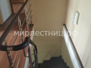 Поворот поручня на 90º через отвод.