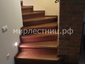 № 189 к.    Классическая лестница в пространстве между двух стен. Основание металлический каркас. - 6