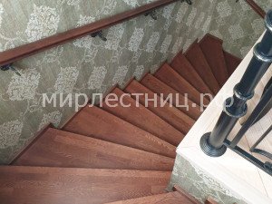 № 190 к.    Классическая лестница на металлическом каркасе. С 1 на 2  этаж. Продолжение №189 к. - 3