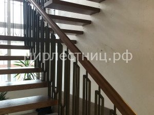 № 199 кс. Консольная лестница с кованным ограждением. - 6