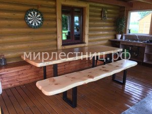 Стол №8. Стол с лавкой в баню.