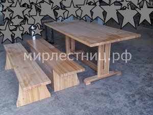 Стол №7. Стол с лавками в баню.
