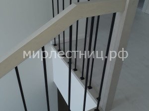 № 238 к.9.      Классическая лестница. Металлическое ограждение. 