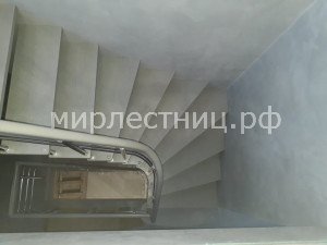 № 198 б.    Больцевая лестница с современным ограждением из нержавеющей стали. - 3