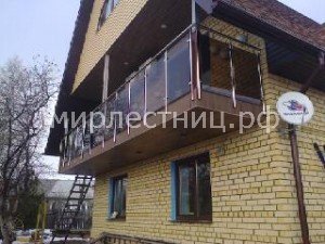 № 92 ОГ - 4 - 1.   Ограждение на балкон из оргстекла и нержавеющей стали. 
