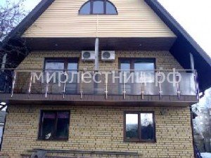 № 92 ОГ - 4 - 3.   Ограждение на балкон из оргстекла и нержавеющей стали. 